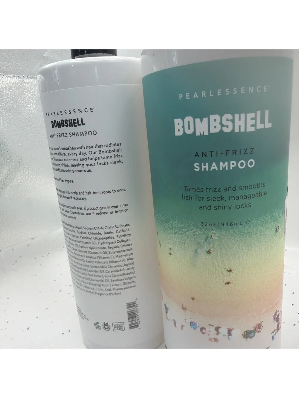 2 Pack Pearlessence Bombshell Anti-Frizz Shampoo 32oz Jumbo Salon Size Duo